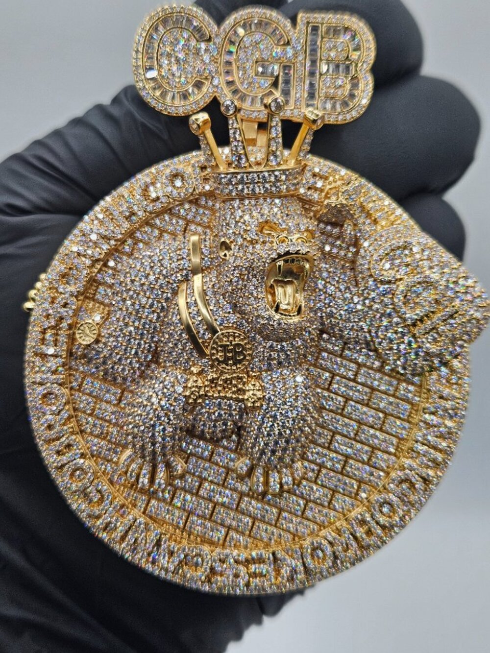 925 Silver 14K Gold Plated CGB Pendant